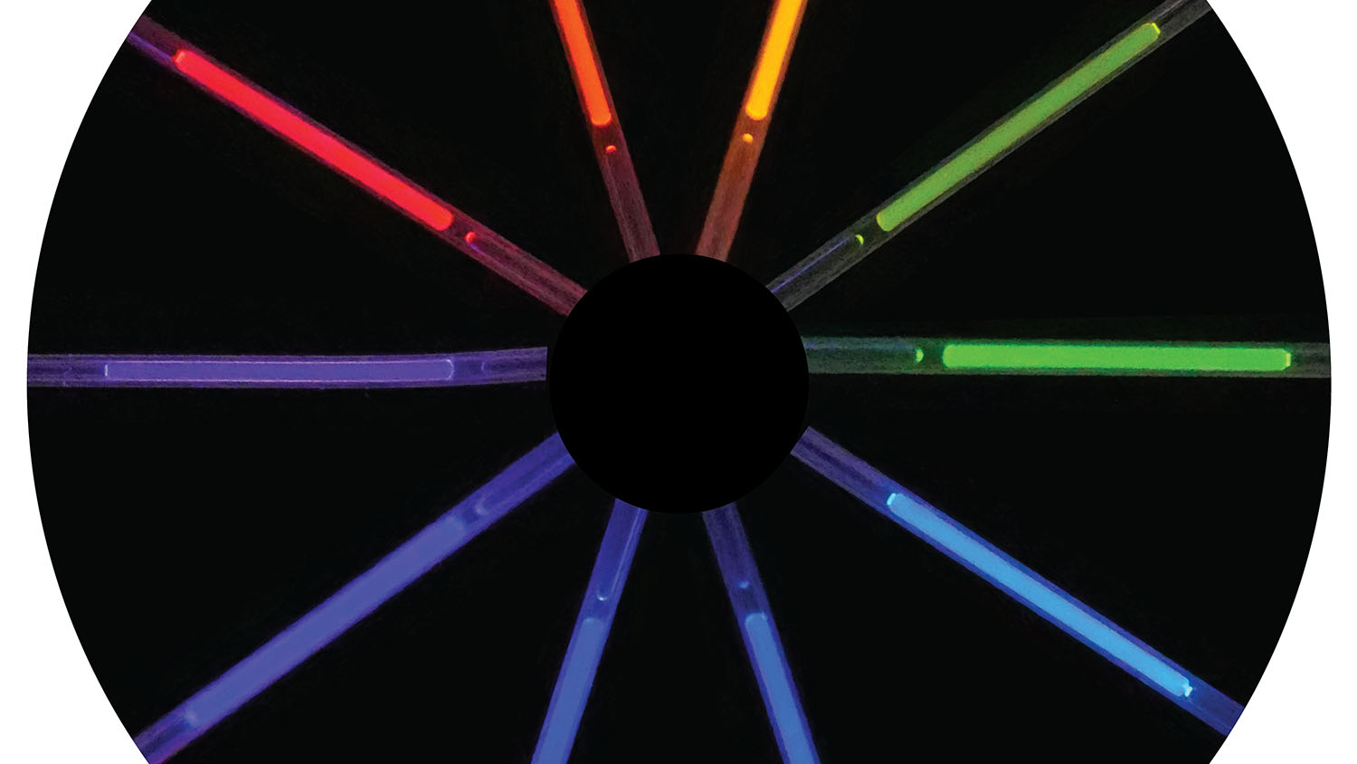 彩色轮显示用人工化学家制造的量子点颜色范围2.0