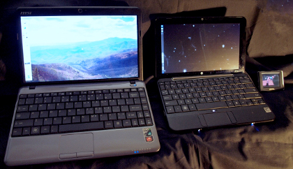 MSI Wind Sub-Notebook, HP Mini Netbook, Cowon D2 DAP