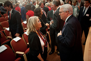 伍德森和戈默在活动现场