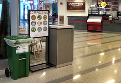 塔利学生联盟内的垃圾箱。