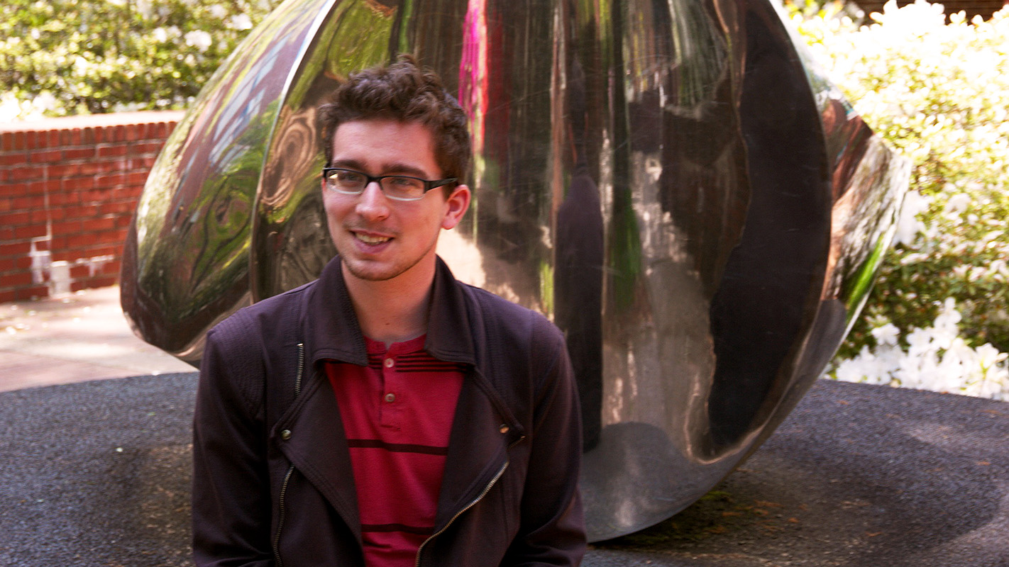 NC State architecture grad Dylan Impink at the College of Design.
