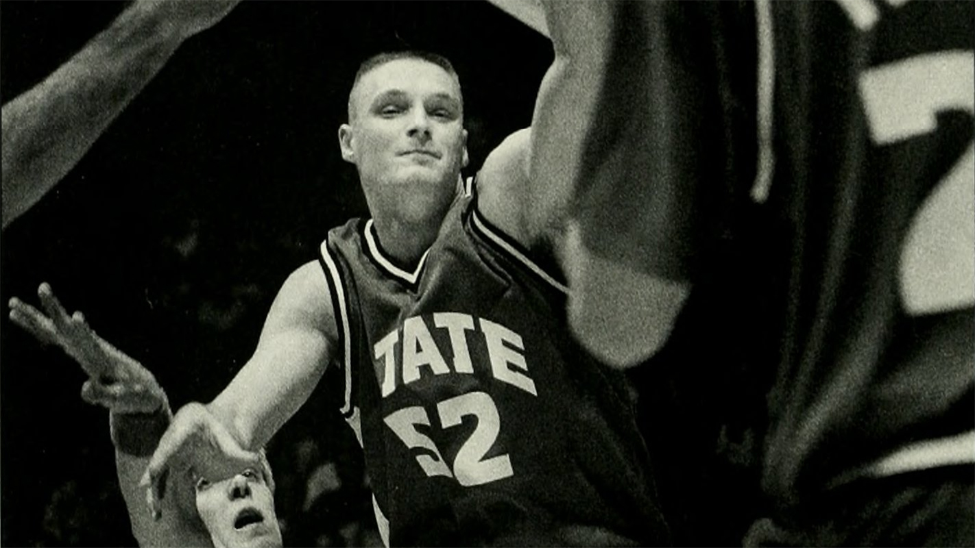 Todd Fuller during his playing career as a basketball legend at NC State.