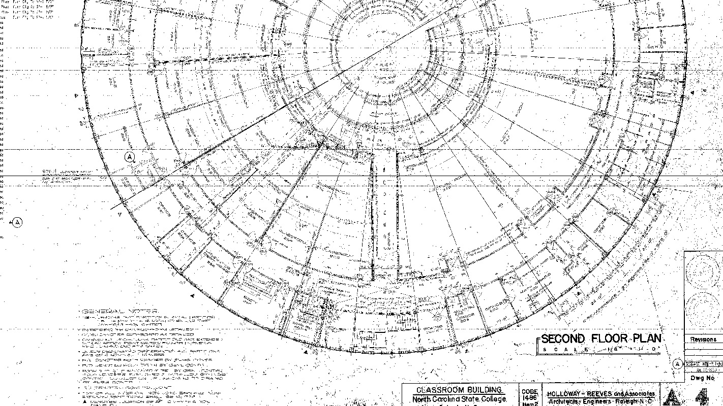 Harrelson Hall二楼的平面图。