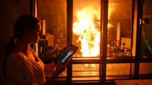 在NC州的T-PACC实验室中的Pyroman测试