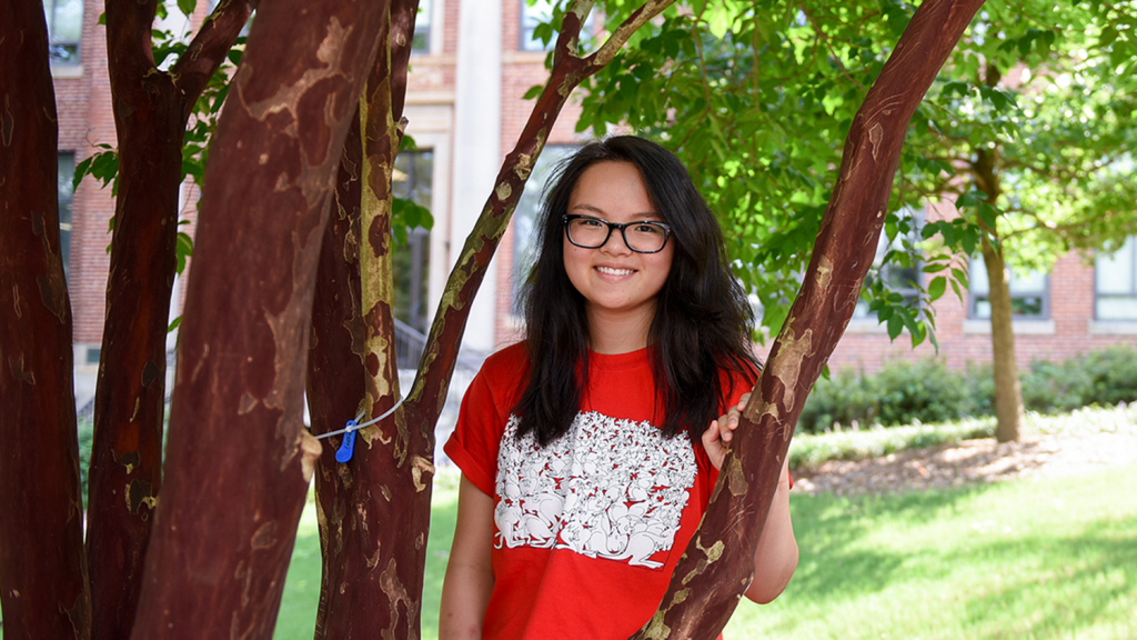 NC州立学生Kelci Cox在北卡罗来纳州法院。