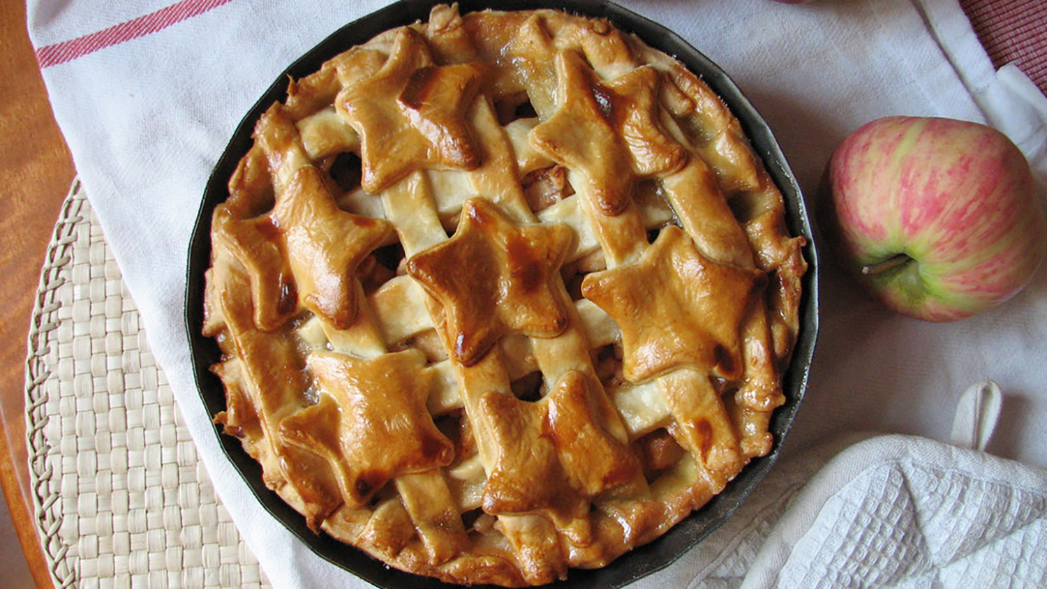 柜台上有一个苹果派