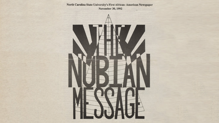 北卡罗莱纳州《努比亚公报》第一期封面。