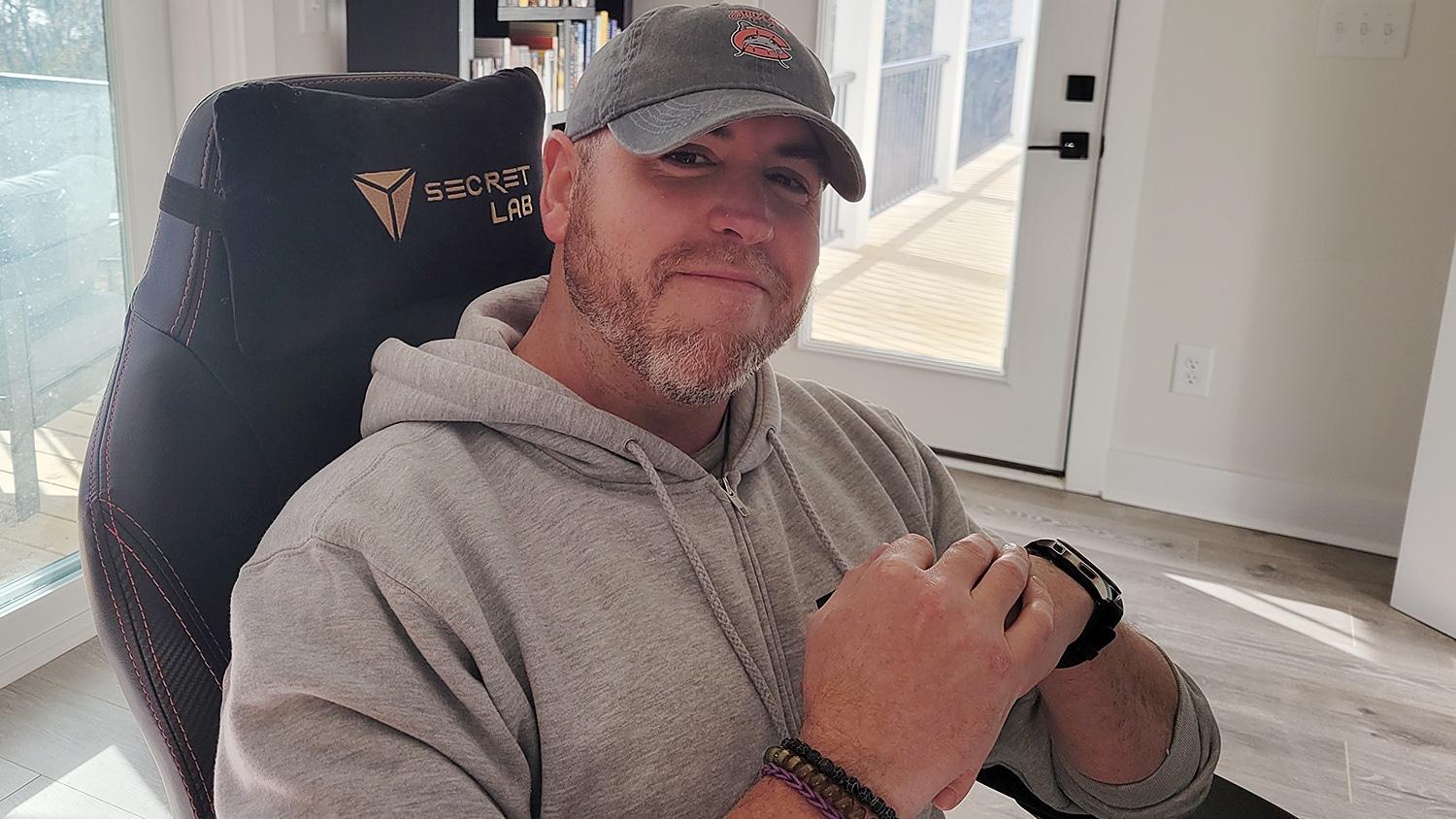 Josh Eure在他的家乡北卡罗来纳州赫特福德的家中。